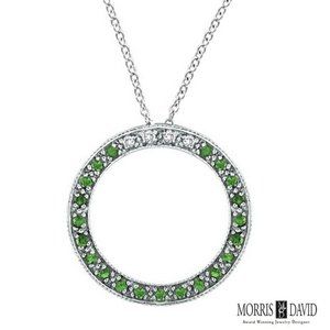 0.25 Carat Diamond & Tsavorite pendant